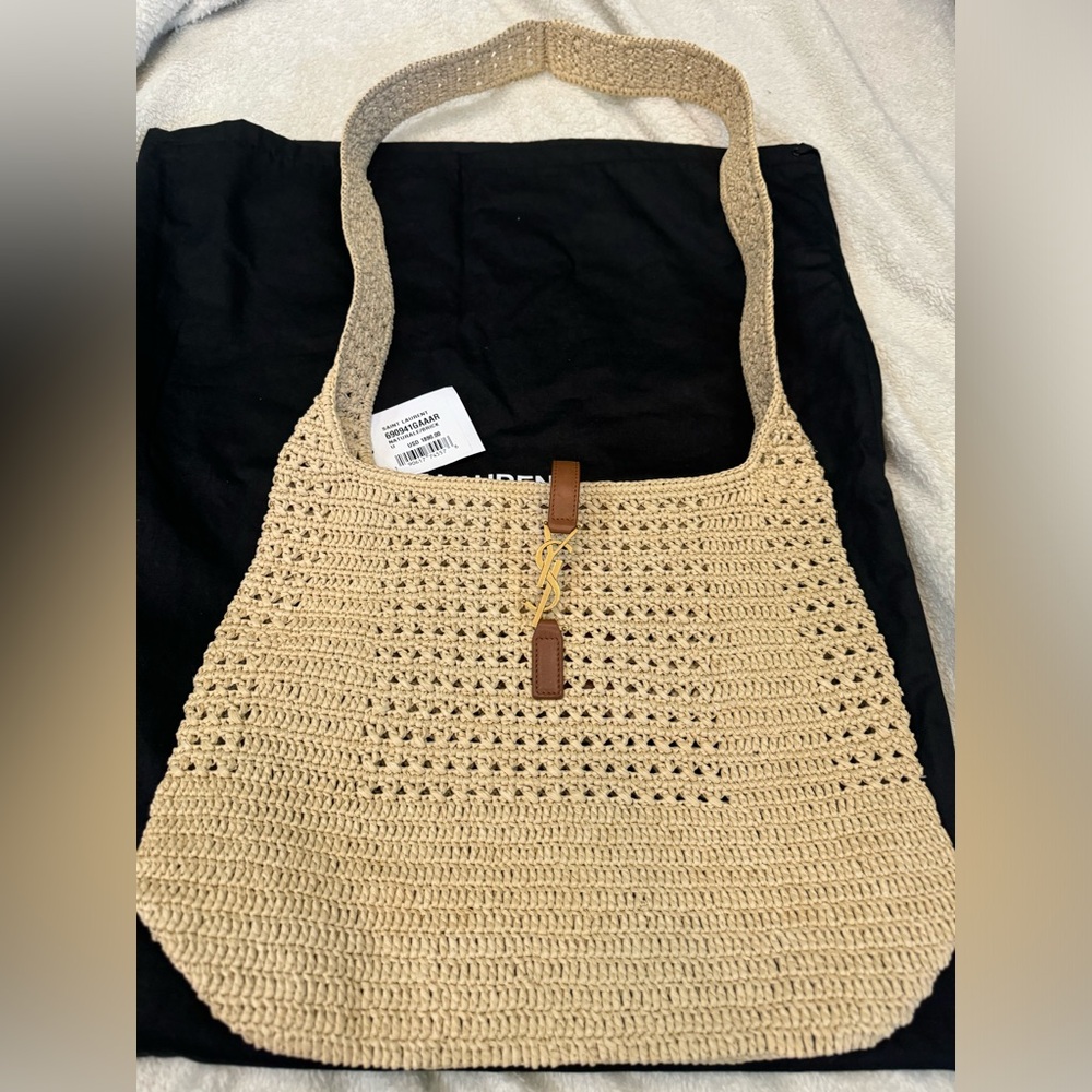 YSL raffia hobo bag. Like new.